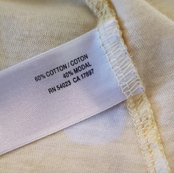 Old Navy Yellow and White Floral Sleeveless Racerback Round Neck Tank Top Size L - Picture 3 of 5